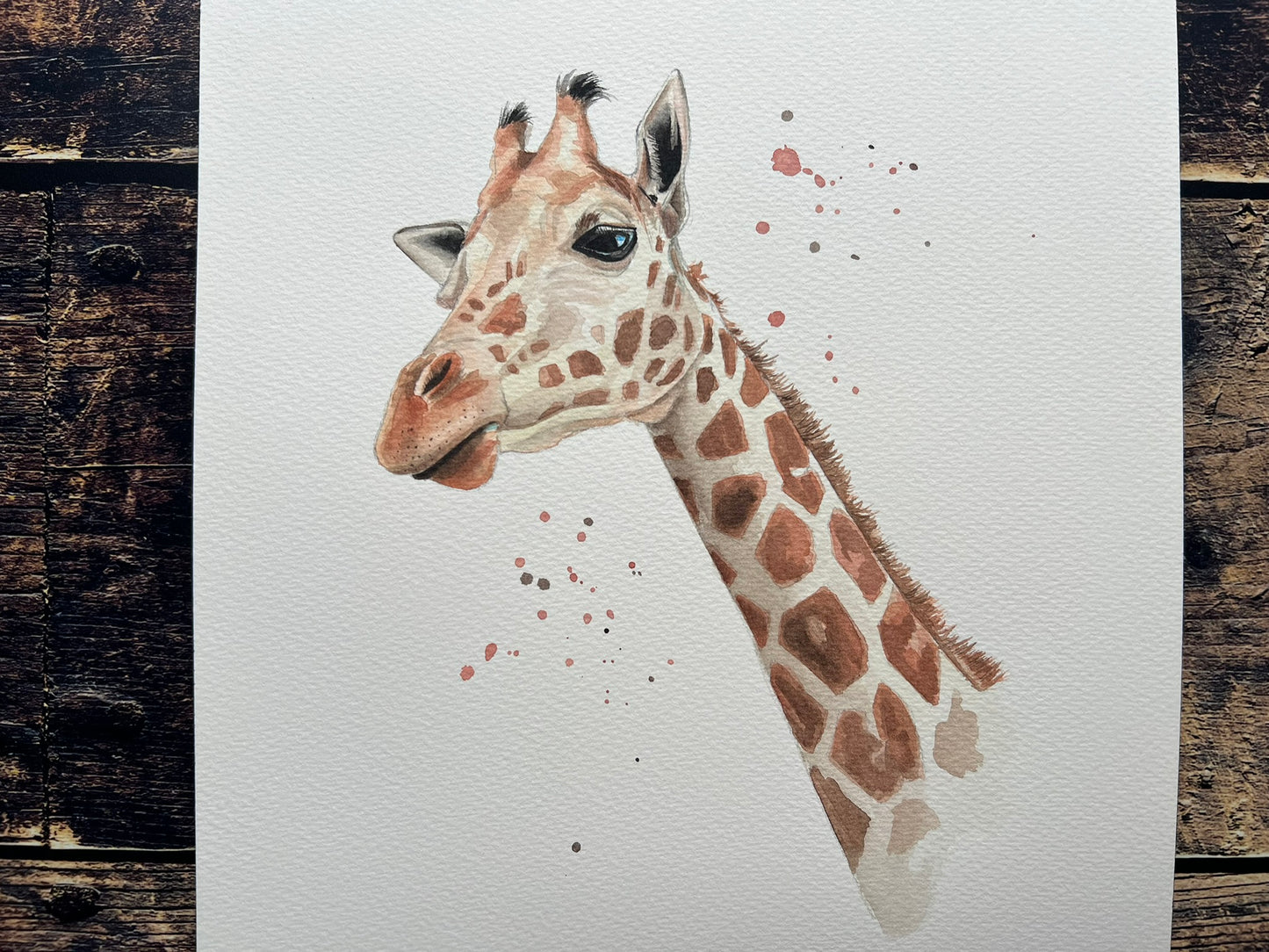 Giraffe watercolour painting
