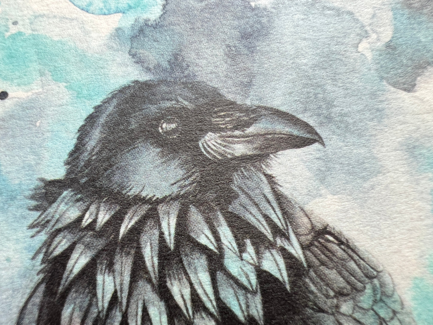 A close up showing the quality of the print