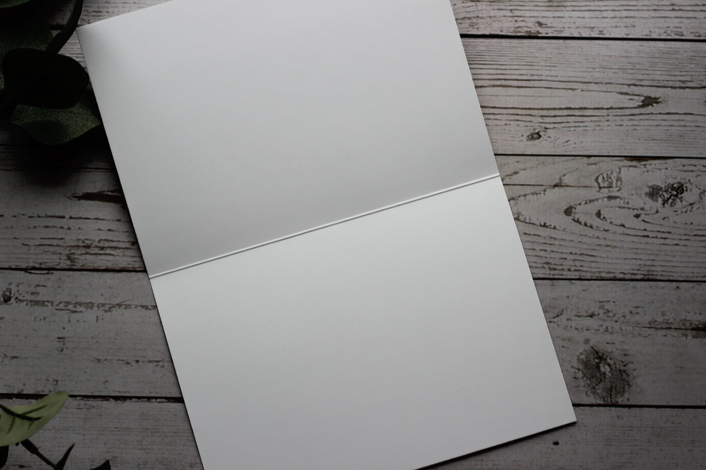 The blank inside of the Lovebirds anniversary card
