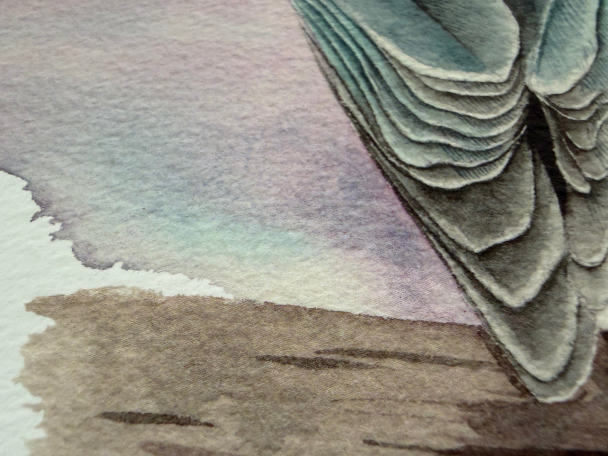 A watercolour print of a blue tit