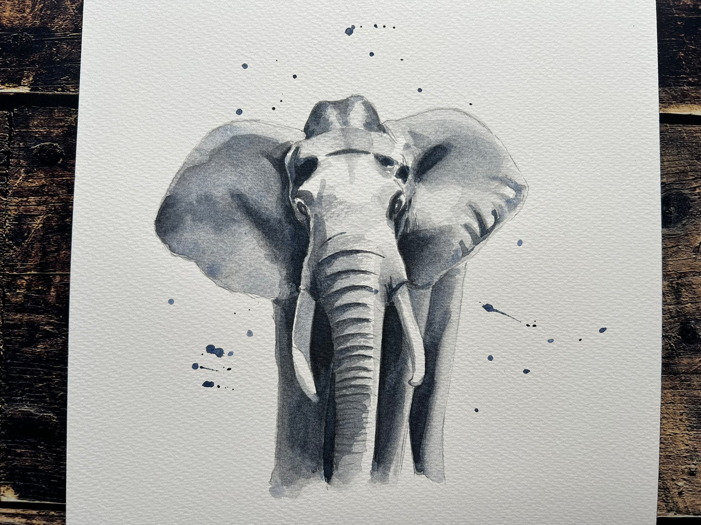 Elephant watercolour painting