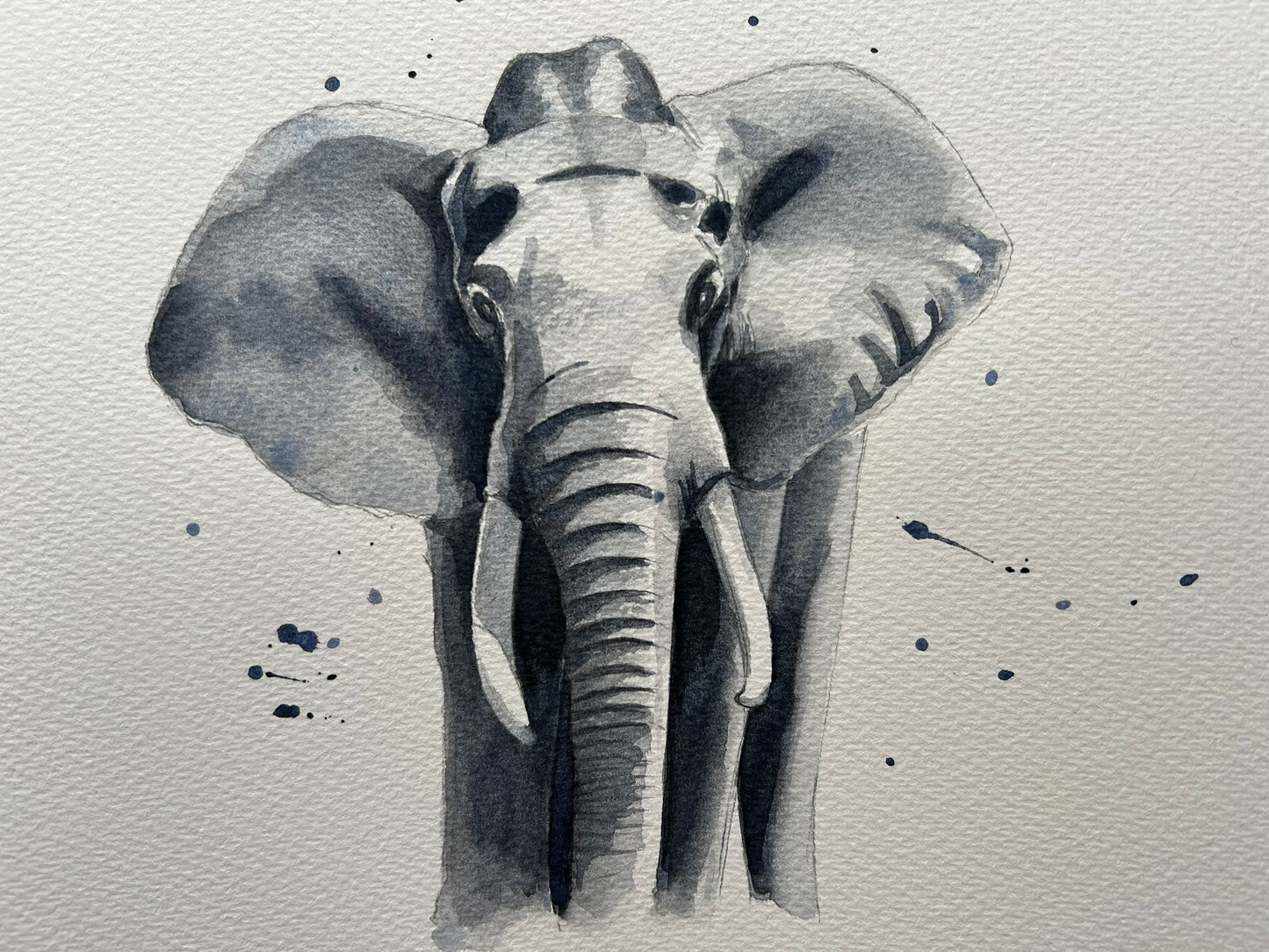 Elephant watercolour painting