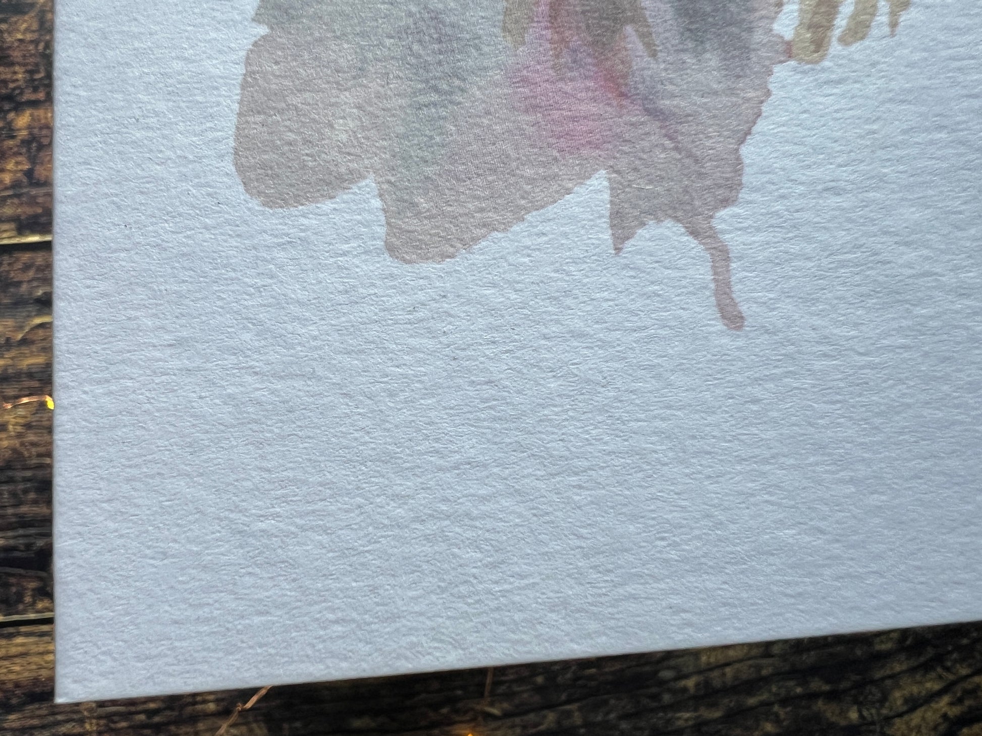 A close up of the texture of the card