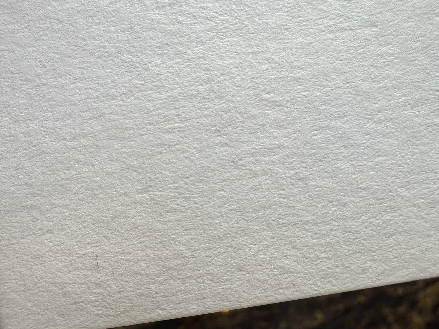 A close up showing the texture of the card