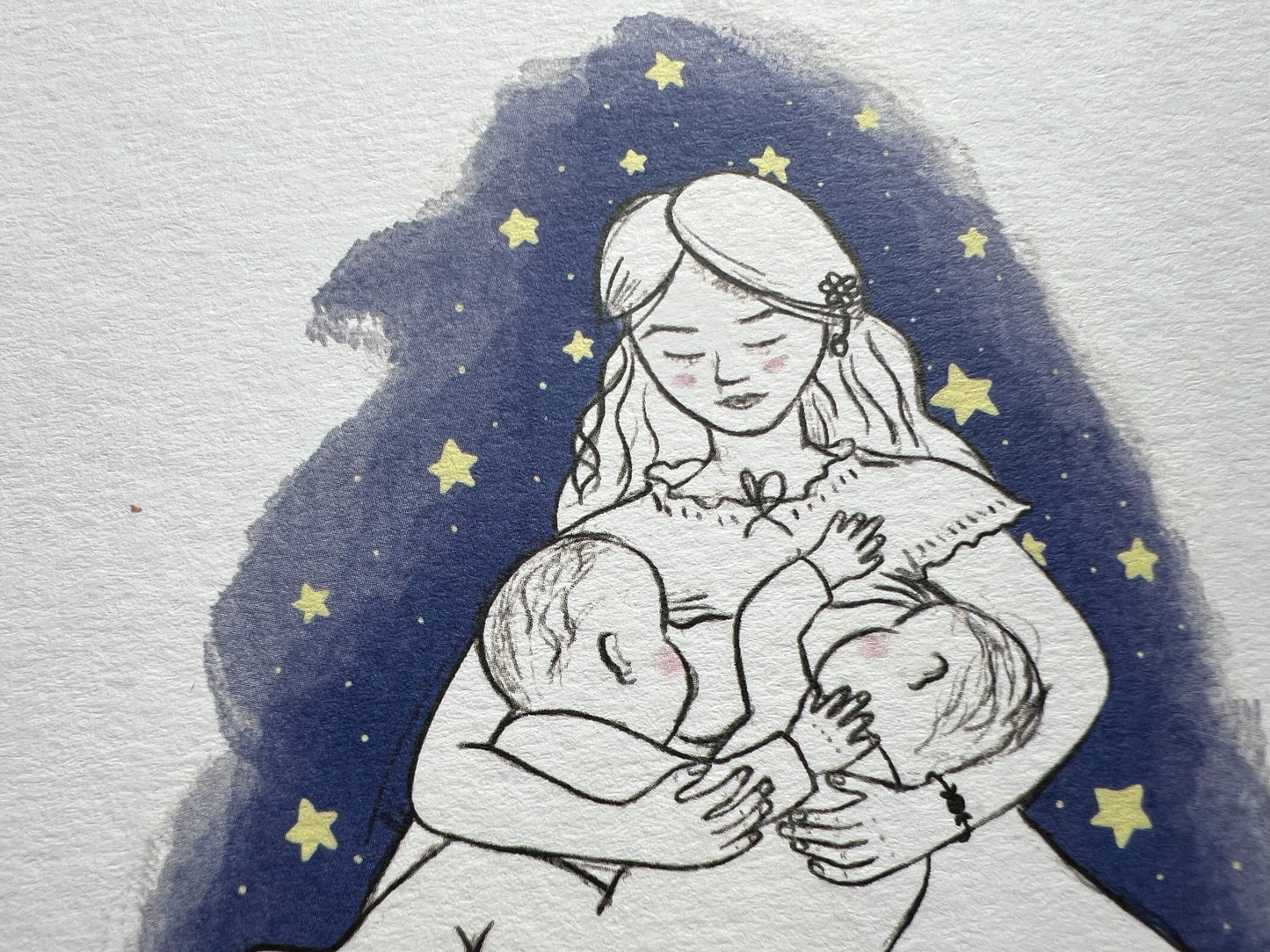 A close up showing the quality of the print