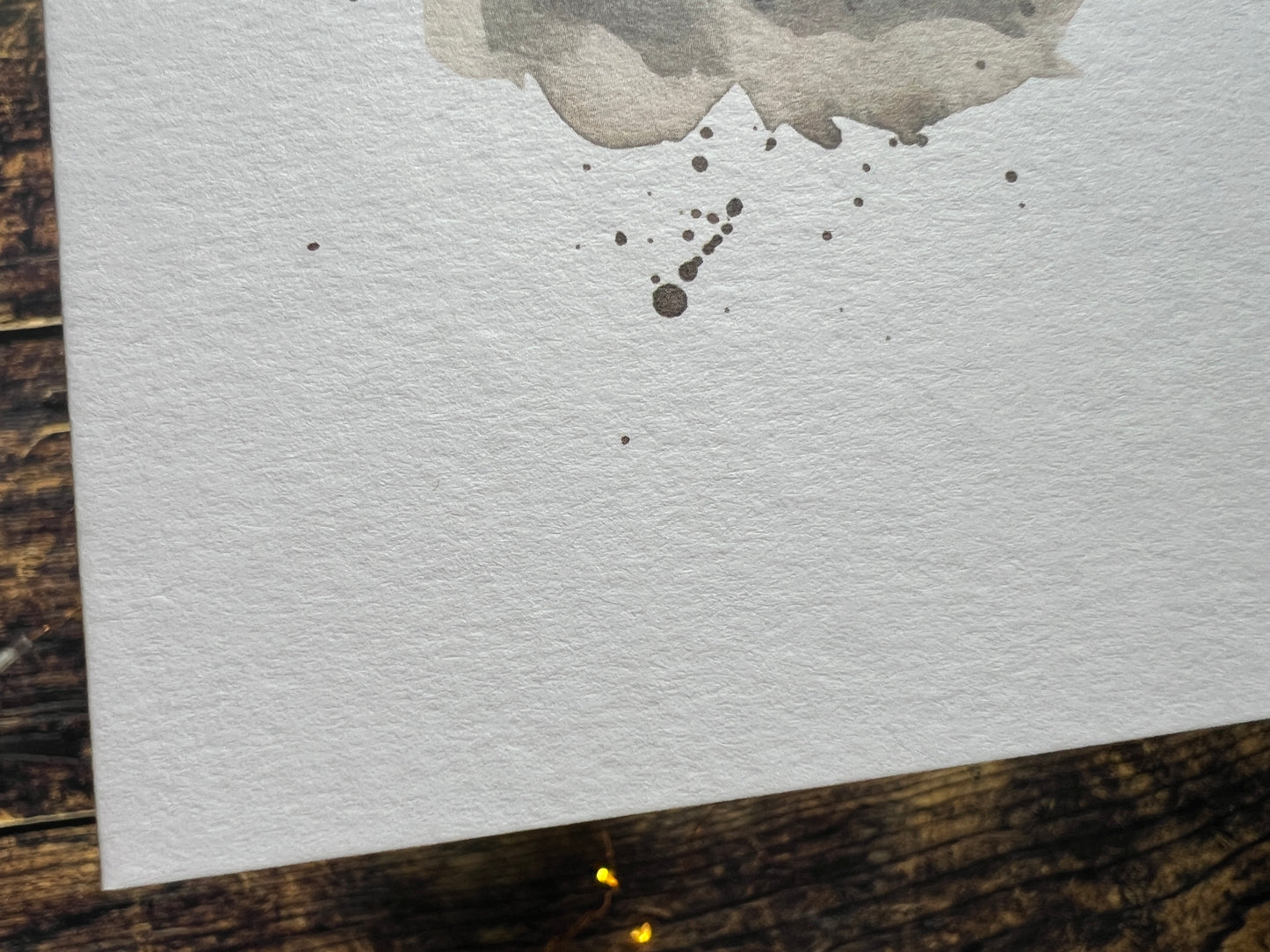 Close up showing the texture of the paper