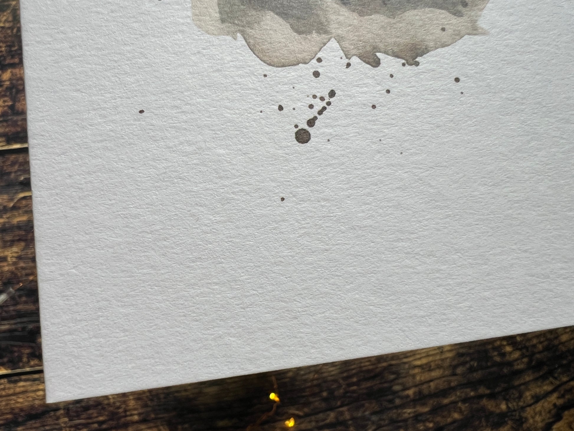 Close up showing the texture of the paper
