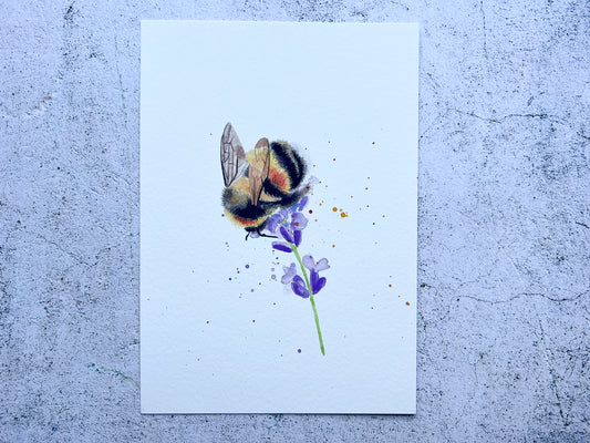 Bee gicleé A5 print - SALE