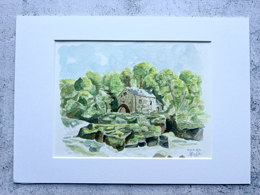 Cenarth falls watercolour painting - SALE