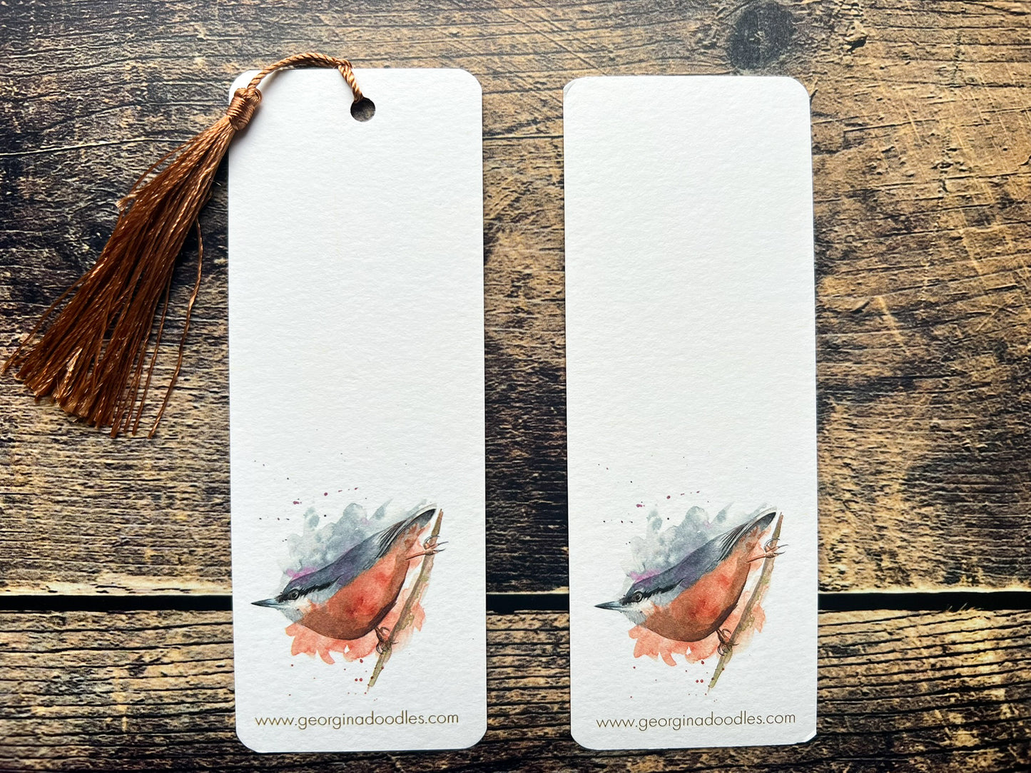 Expressive birds bookmark