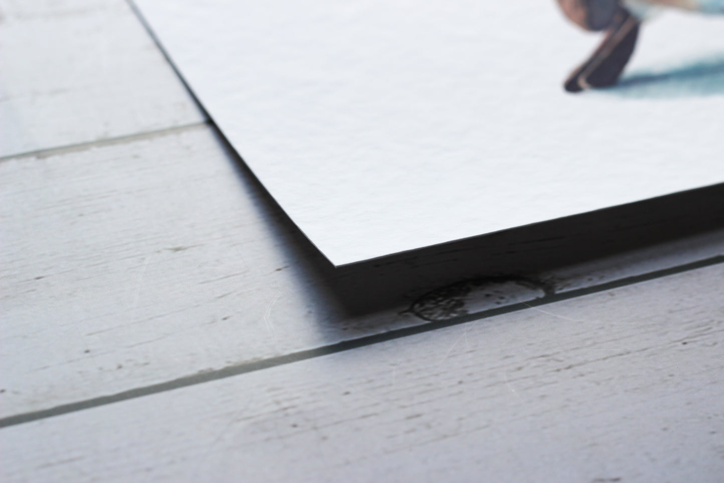 A close up of the gorgeous textured archival paper the print is on