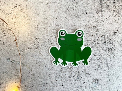 A cute 5cm sticker of a green frog