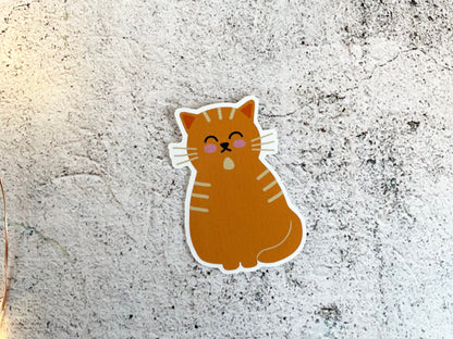 A cute 5cm sticker of a ginger cat